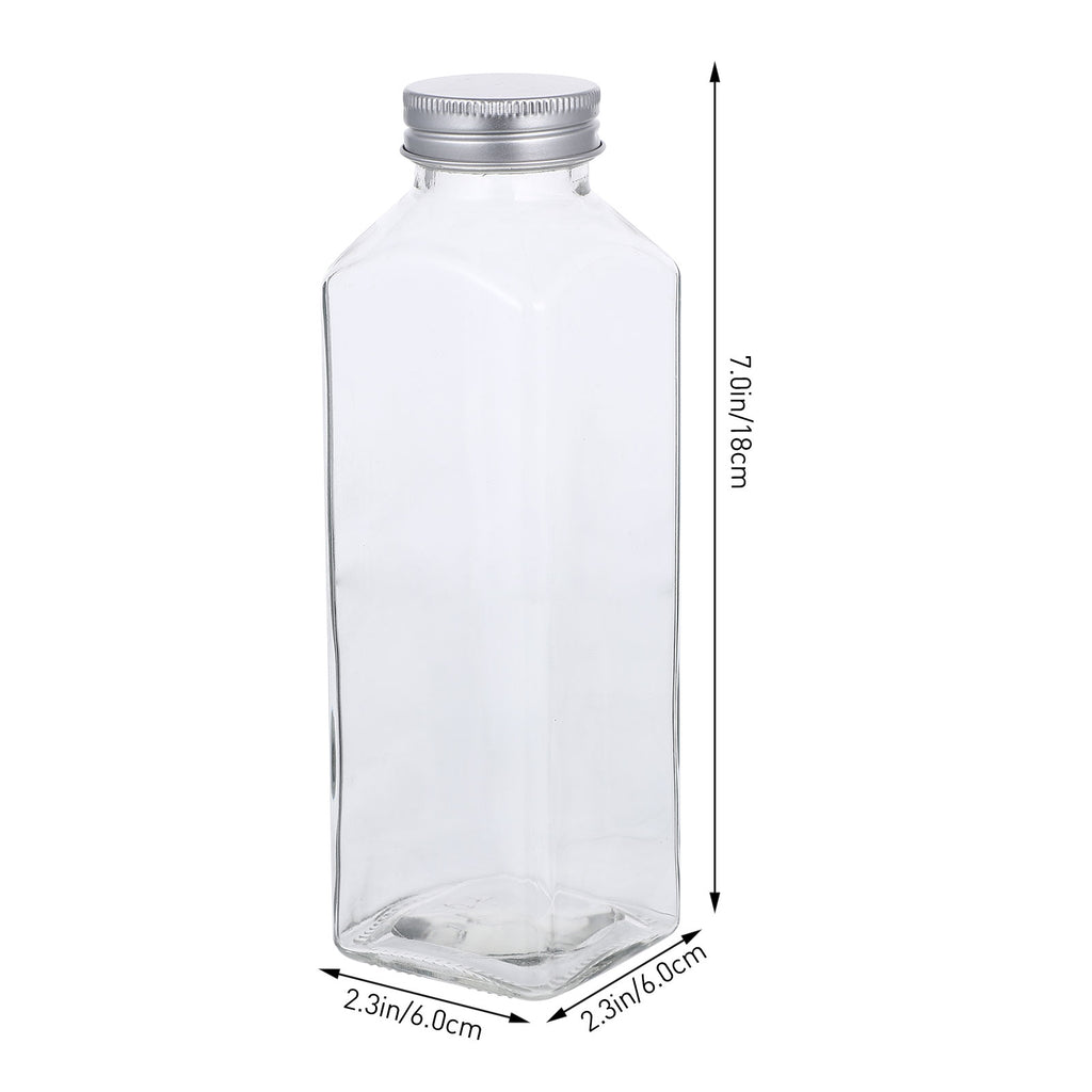 6 Pcs Glass Storage Bottles with Lid Y480775