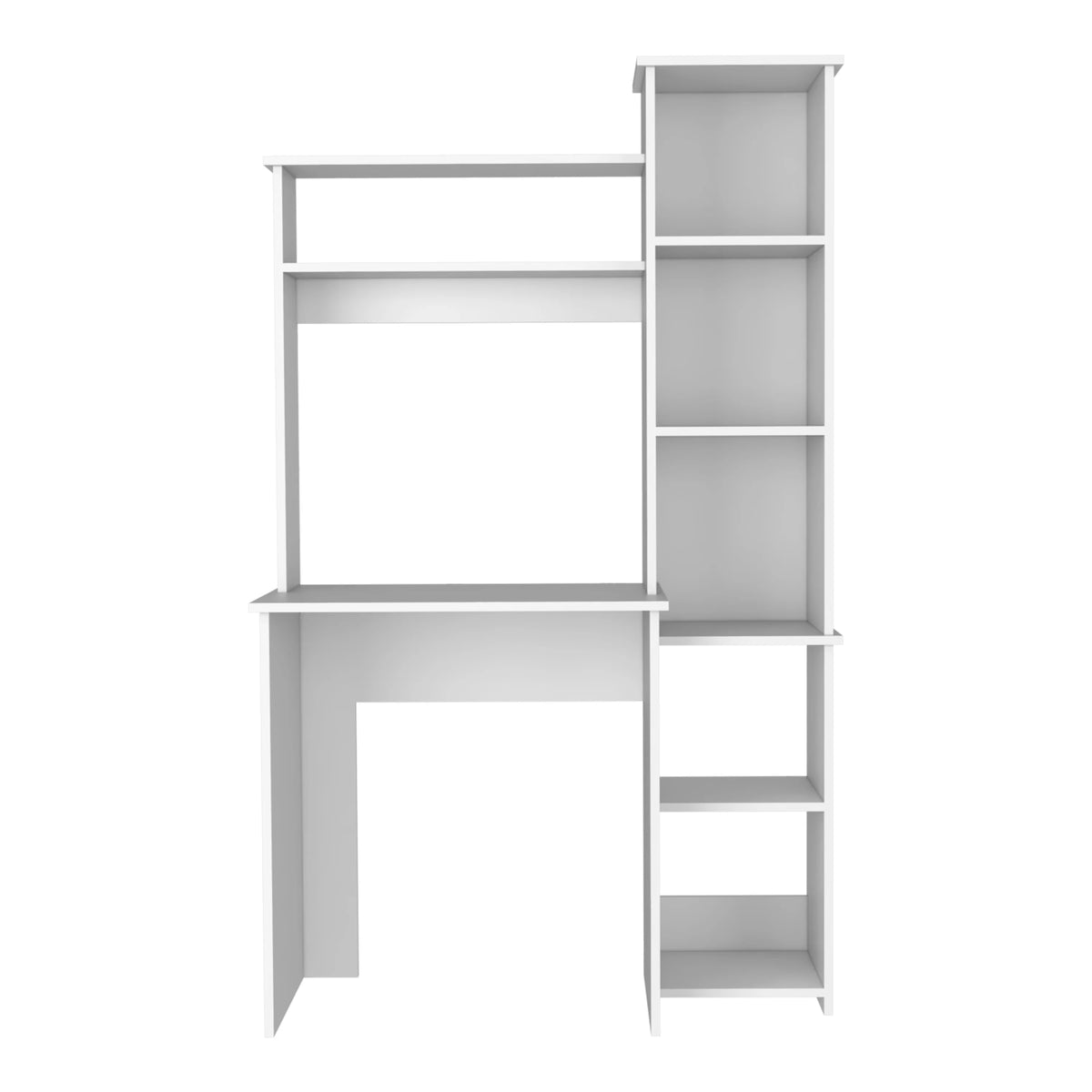 White Writing Desk with Five Shelves F2361
