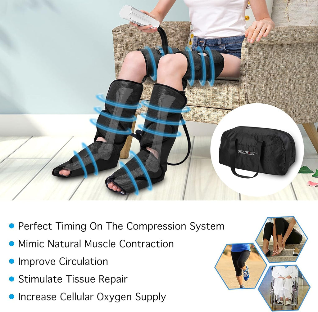 Air Compression Leg Massager with 2 Extensions J134