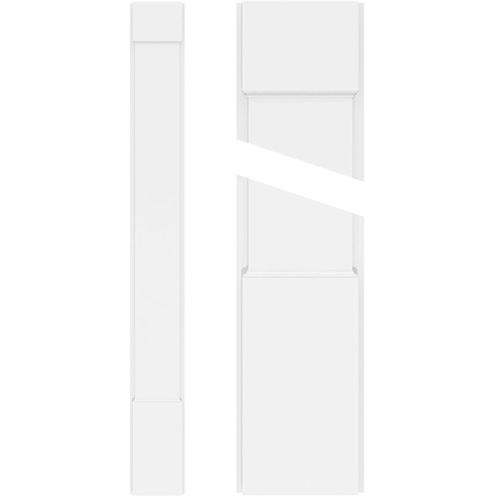 Plain PVC Pilaster with Capital and Base (Pair) H795