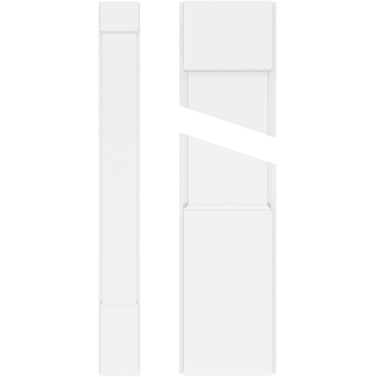 Plain PVC Pilaster with Capital and Base (Pair) H795