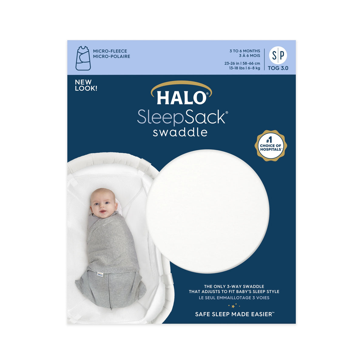 Micro-Fleece Sleepsack Swaddle, Cream, Small Q9823