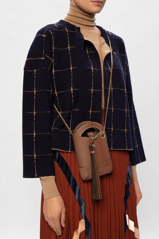 Mini Leather Crossbody Phone Pouch R825388
