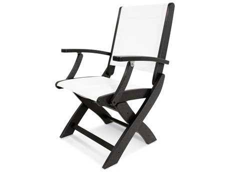 Coastal Folding Chair in Sand / Navy Blue S80889