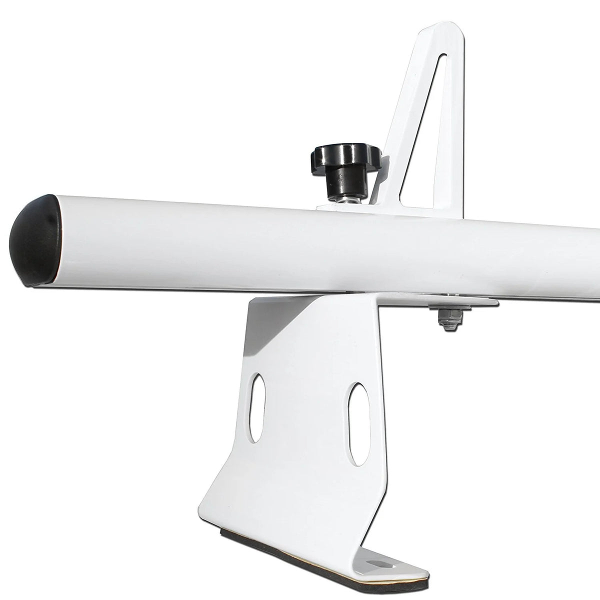 Aluminum 2 Bar Utility Drilling Van Roof Rack System with Ladder Stopper Gloss White R6408
