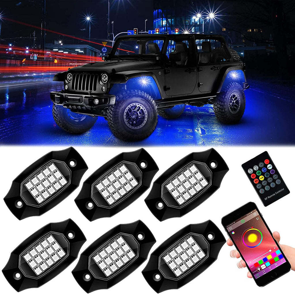 8 Pods Waterproof RGBW LED Car Underglow Light Kit D847