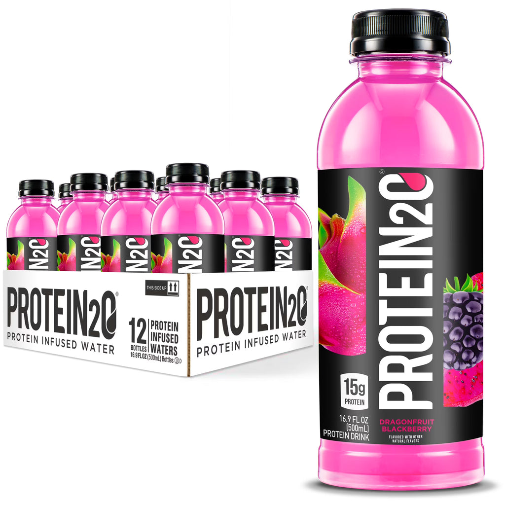 Dragon Fruit Blackberry Whey Protein Infused Water, 16.9 oz Bottle (Pack of 12) E772