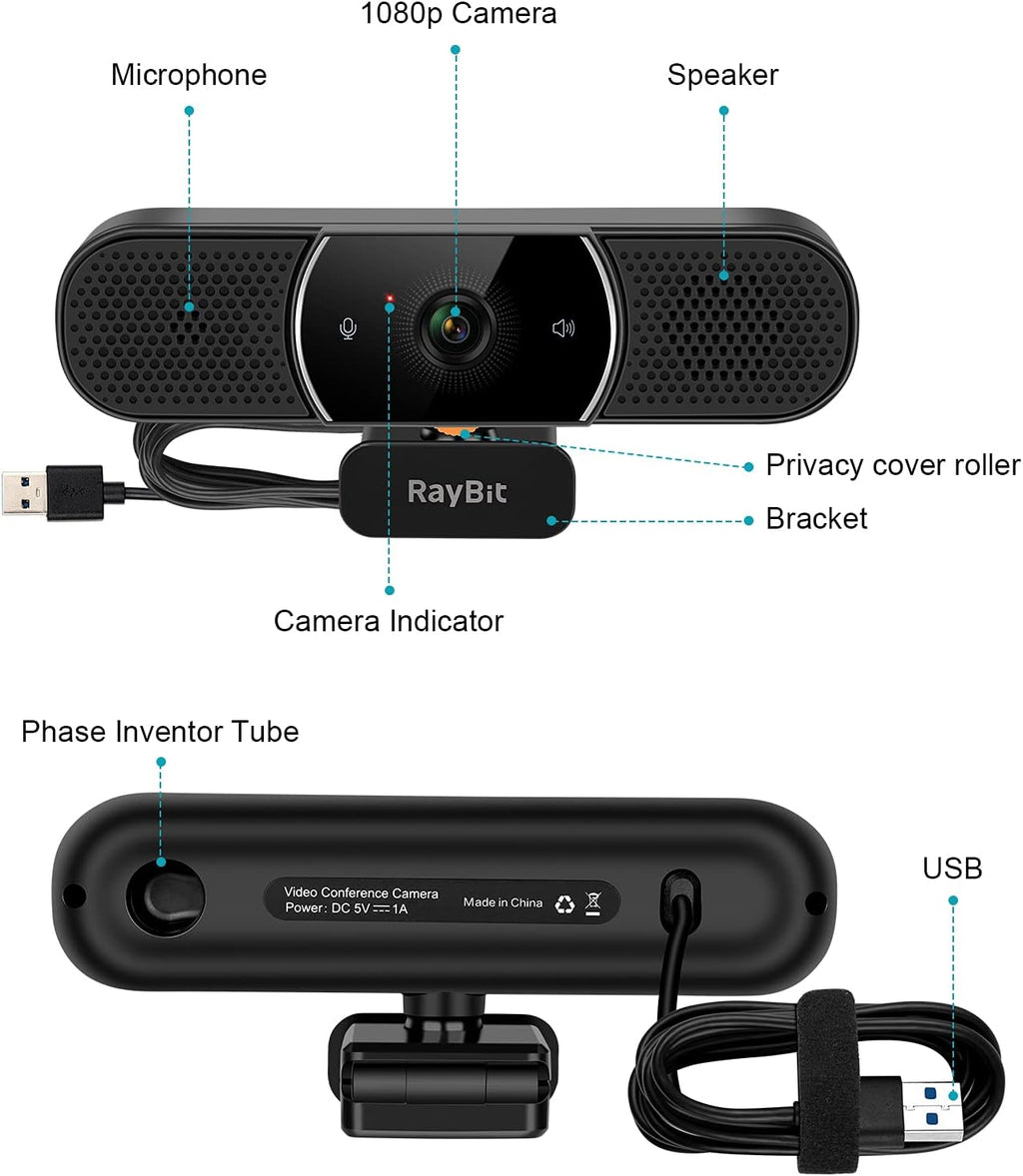 1080p HD Webcam with Microphone and Speaker C142