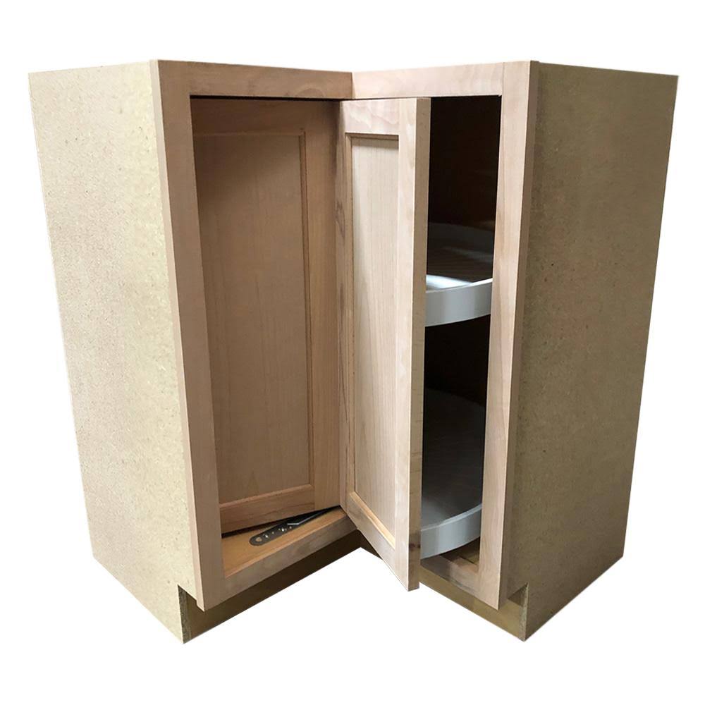 Unfinished Beech Lazy Susan Corner Base Kitchen Cabinet R121056