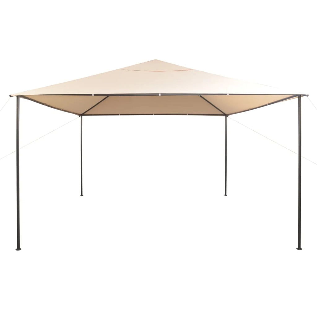 Beige Steel Gazebo Pavilion Tent Canopy D15096