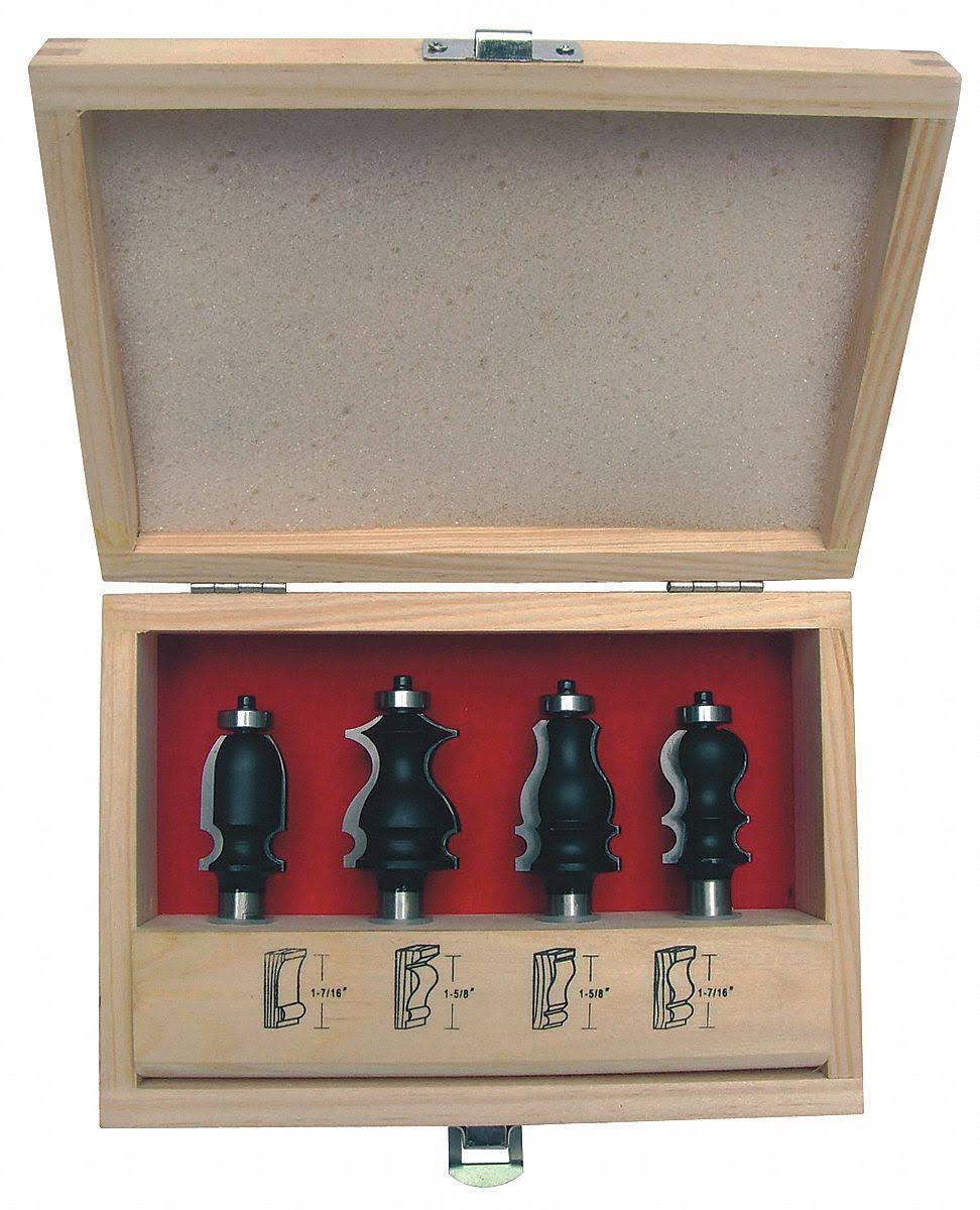 4 PC Router Bit Set E1913