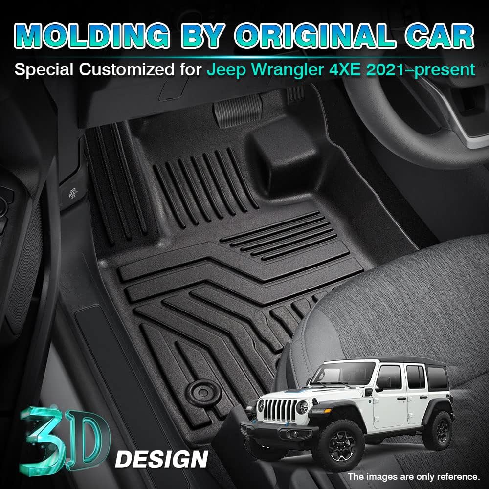 All-Weather TPE Floor Mat Liners Front & Rear Row Full Set Q226958