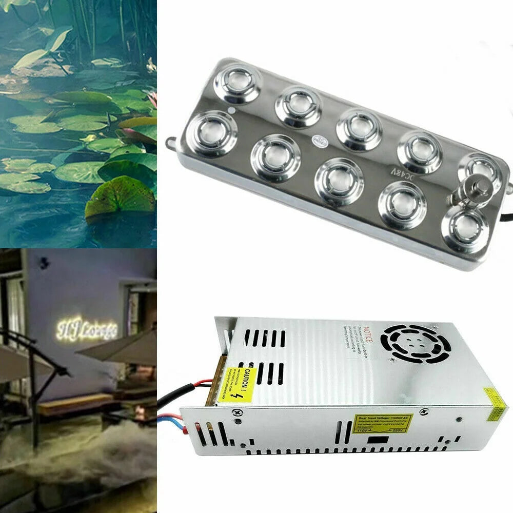 10 Heads 360W 6KG/H 304 Stainless Steel Mist Maker Fogger H434365