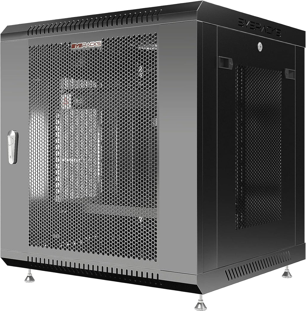Locking Wall Mount Server Rack 12U with Casters and Shelf V780