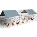 Metal Chicken Coop Pet Playpen with 8 Doors J63786