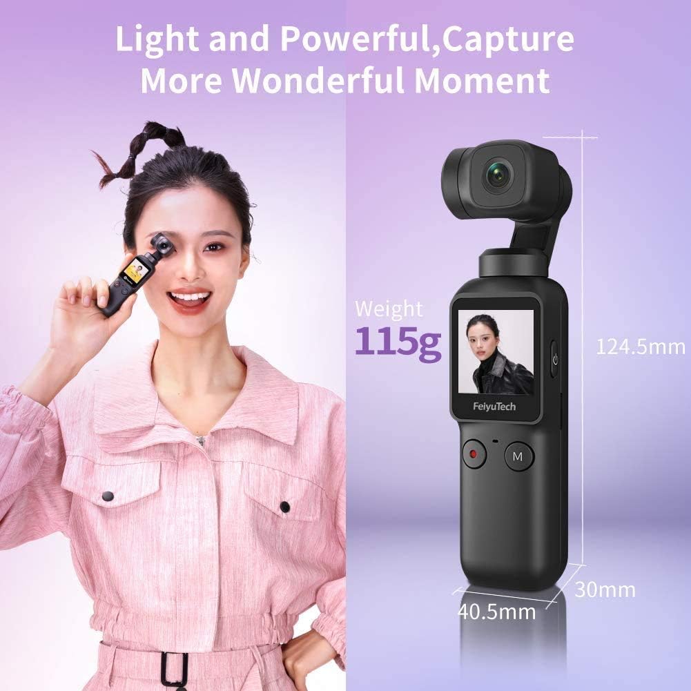Pocket Handheld Gimbal Stabilizer with 4K Camera, 3 Axis, 1.3 Inch Display Screen X780