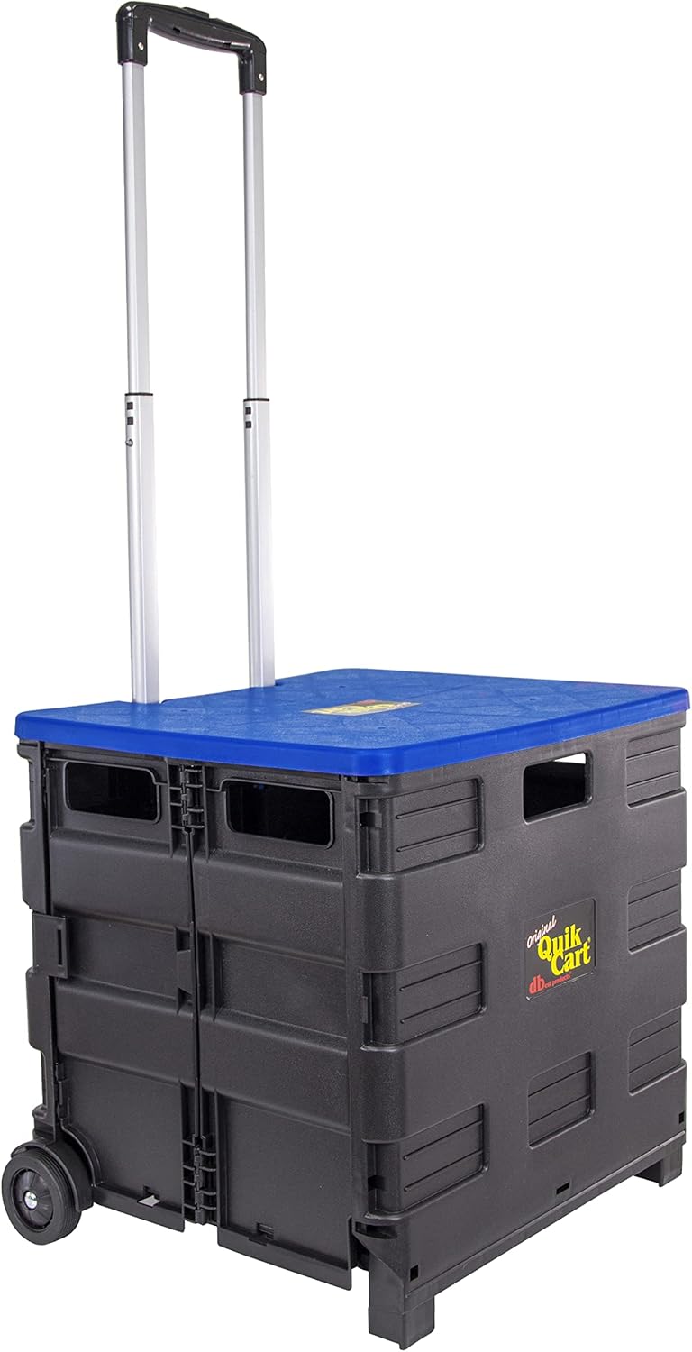 Black Heavy Duty Collapsible Utility Cart with Seat F100423