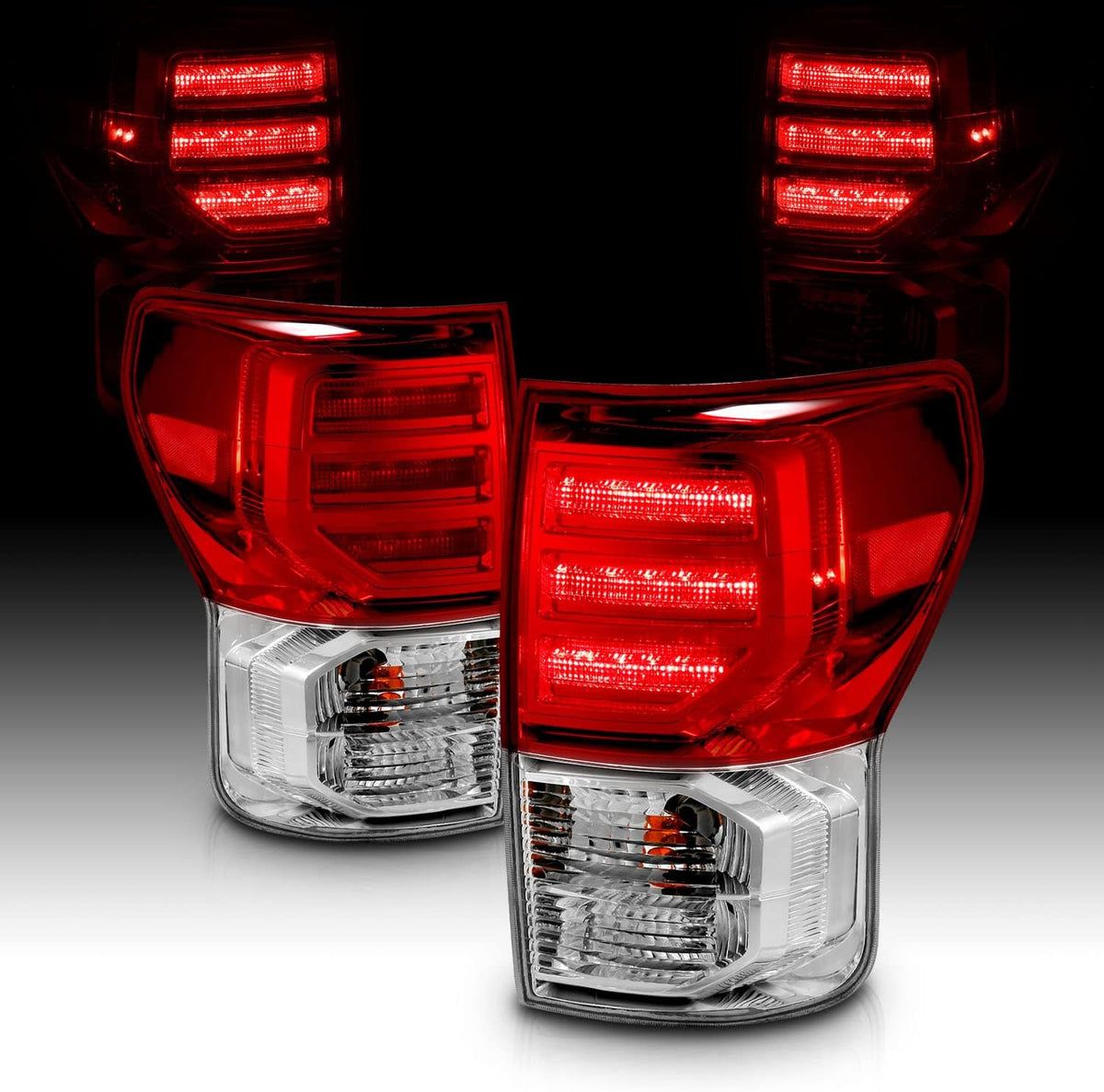 Clear Red LED Brake Tail Lights Bulb Included Set V67070