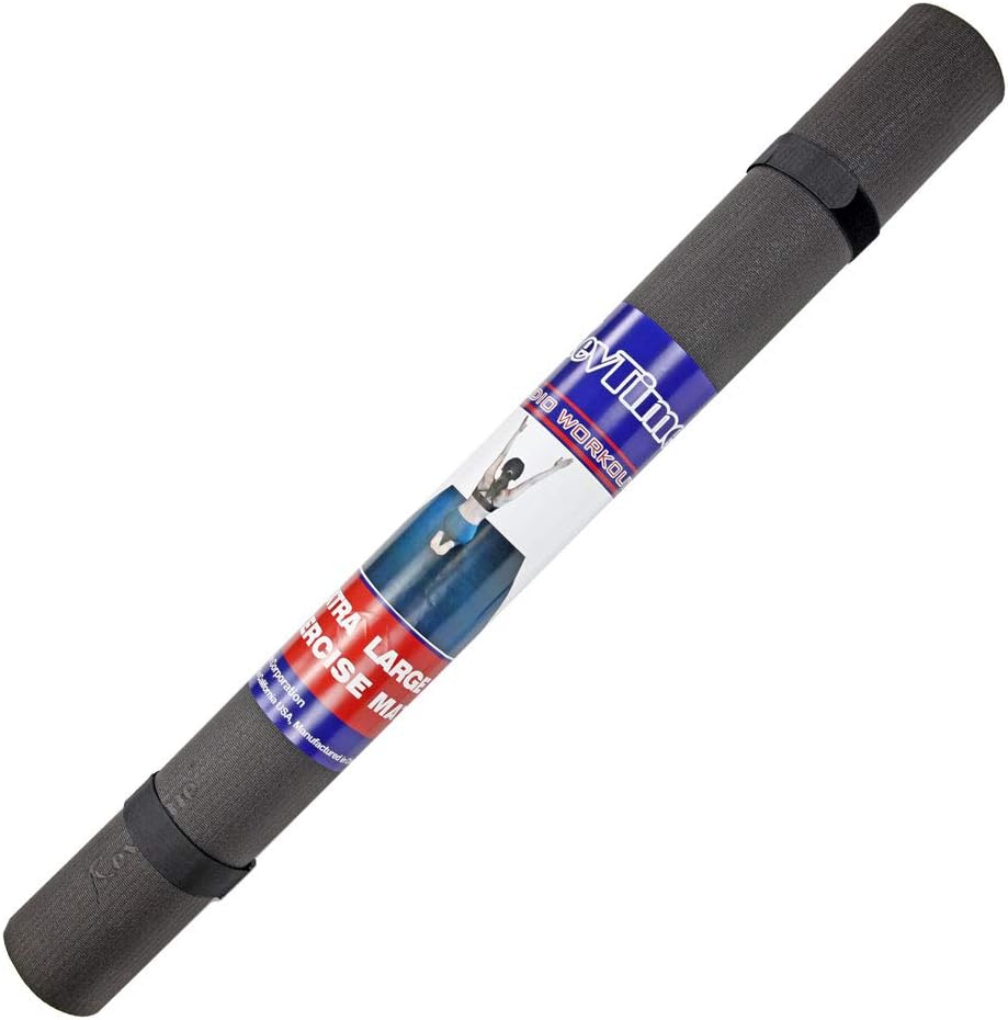Extra Large Exercise Mat 8 x 5 feet 6 mm Thick High Density Black A21255