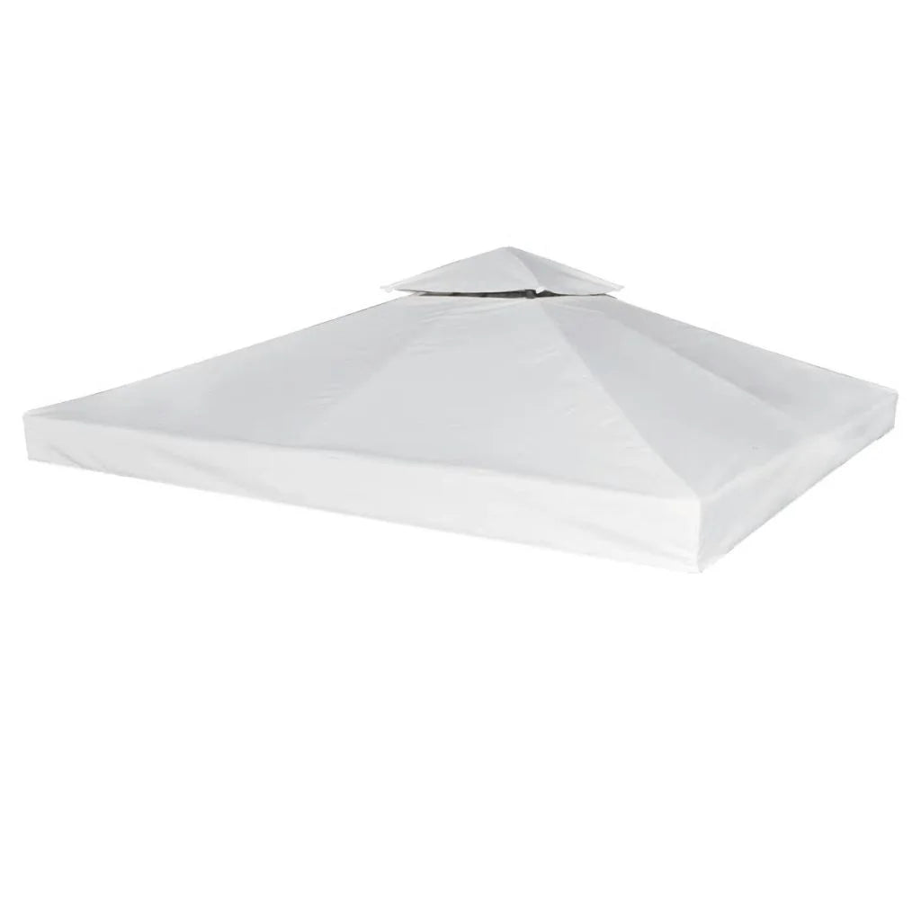 Cream White 10'x10' Gazebo Replacement Canopy Top Cover with 2-Tier N3003