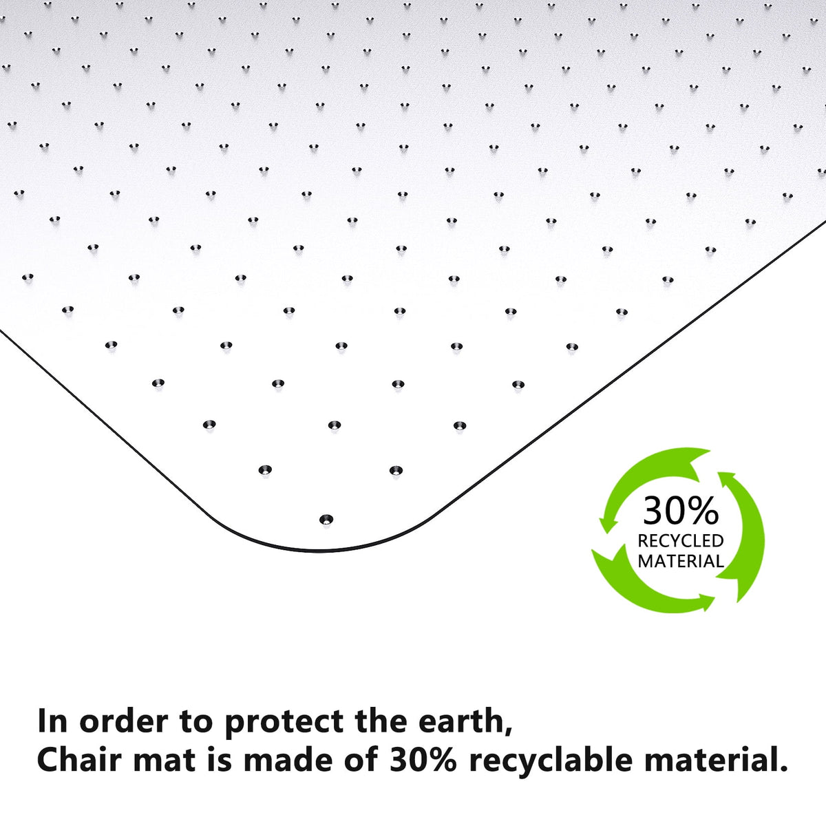 Office Chair Mat for Low Pile Carpet, 30'' x 48'' W140