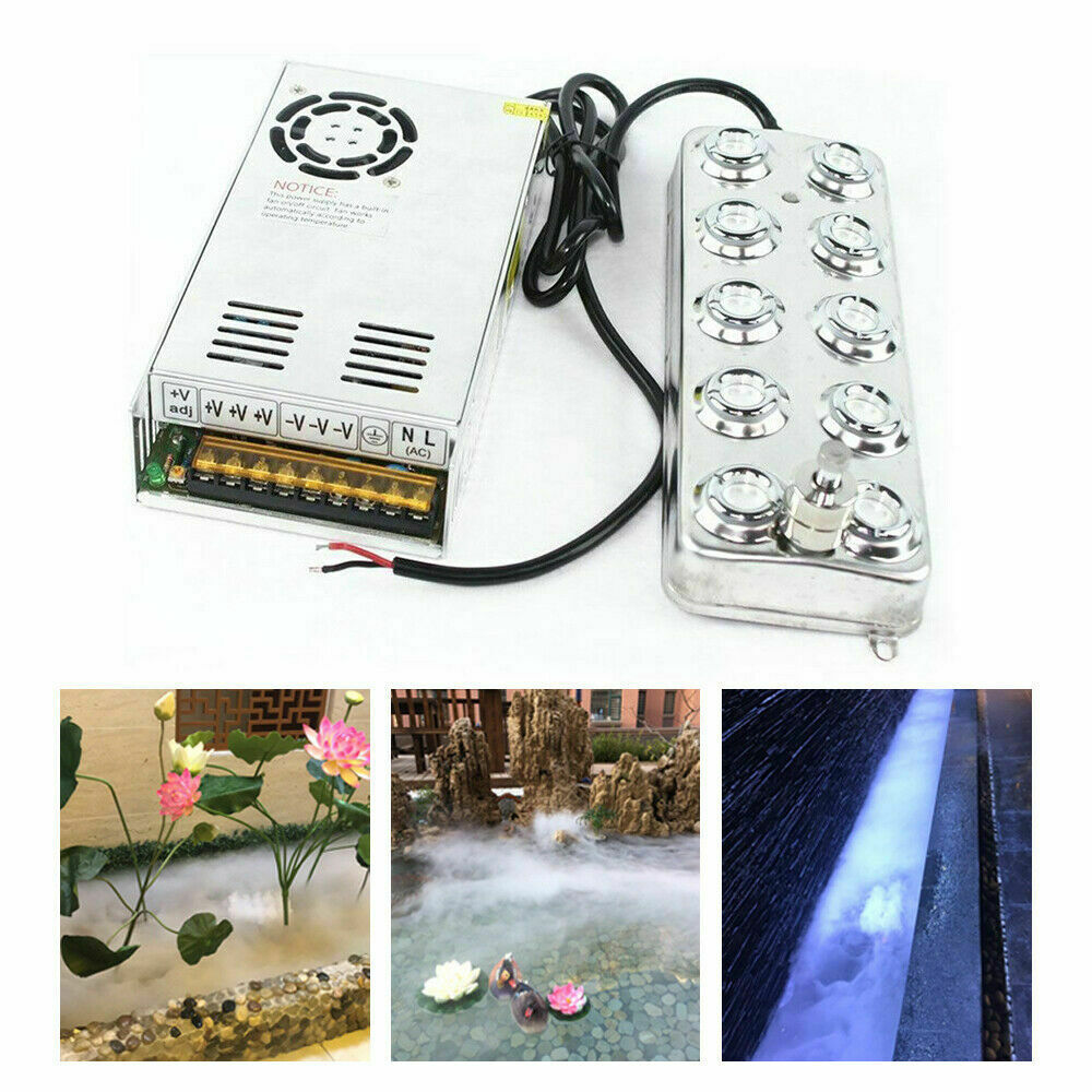 10 Heads 360W 6KG/H 304 Stainless Steel Mist Maker Fogger H434365