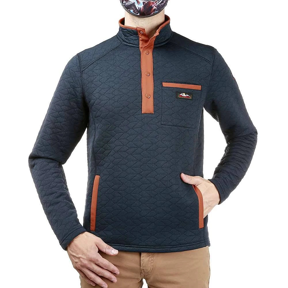 Marine Quilted Snap Pullover Z2990
