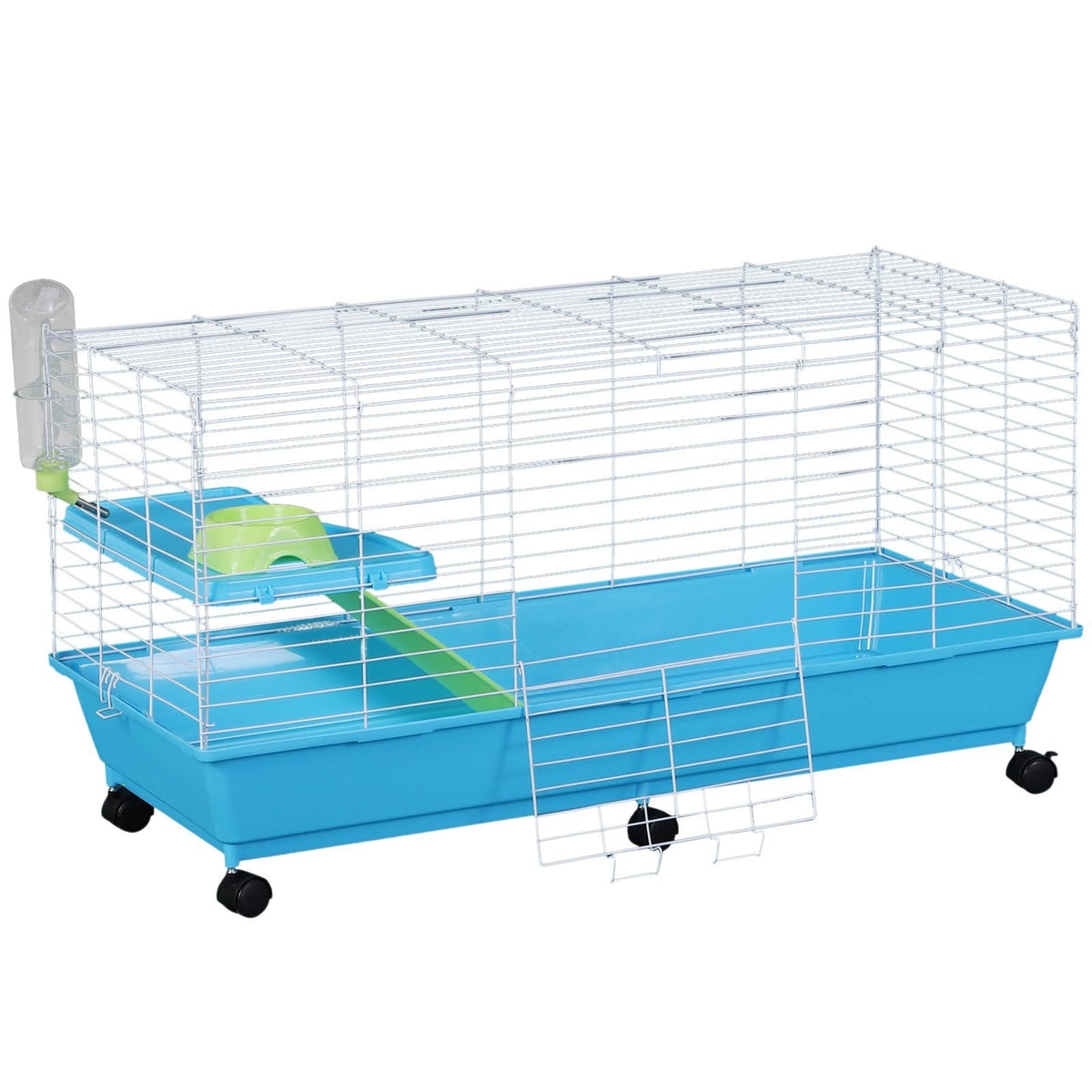 40” Rolling Pet Cage Set with Ramp & Feeder U50387