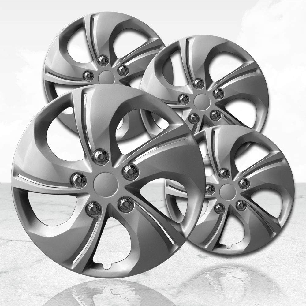 15 Silver Hubcaps Wheel Covers for Steel Wheels (Set of 4) U486