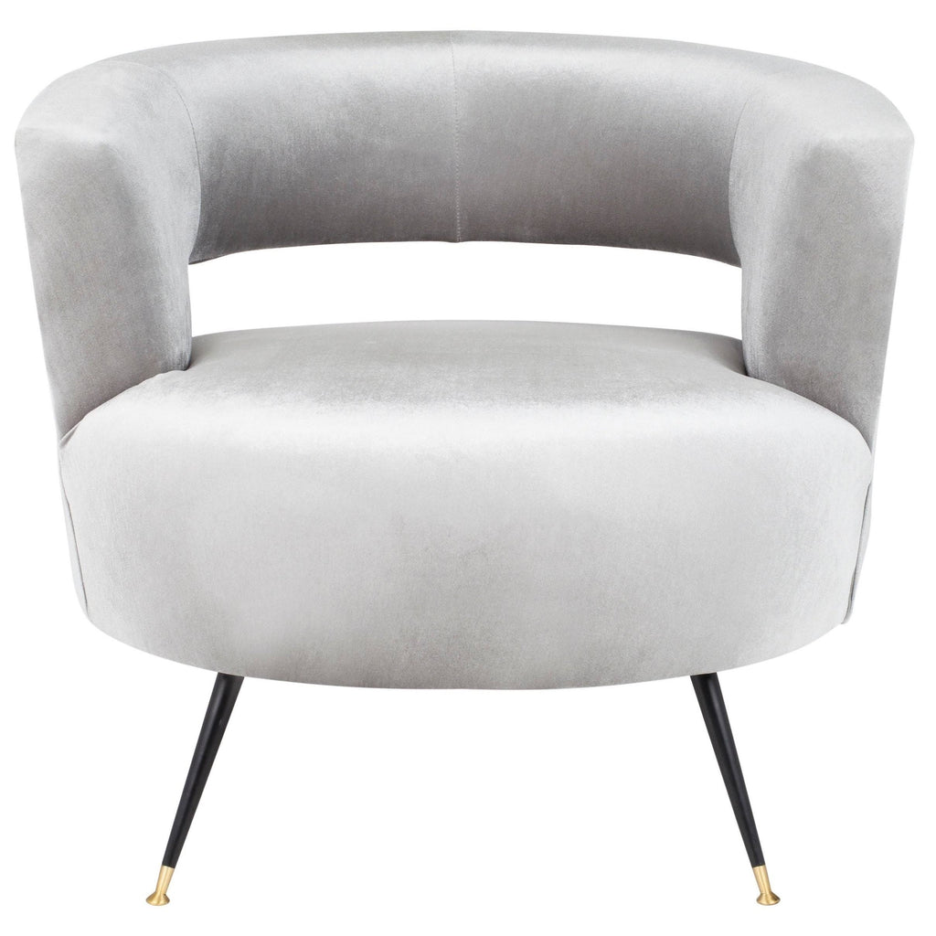 Light Grey Velvet Accent Chair W256668