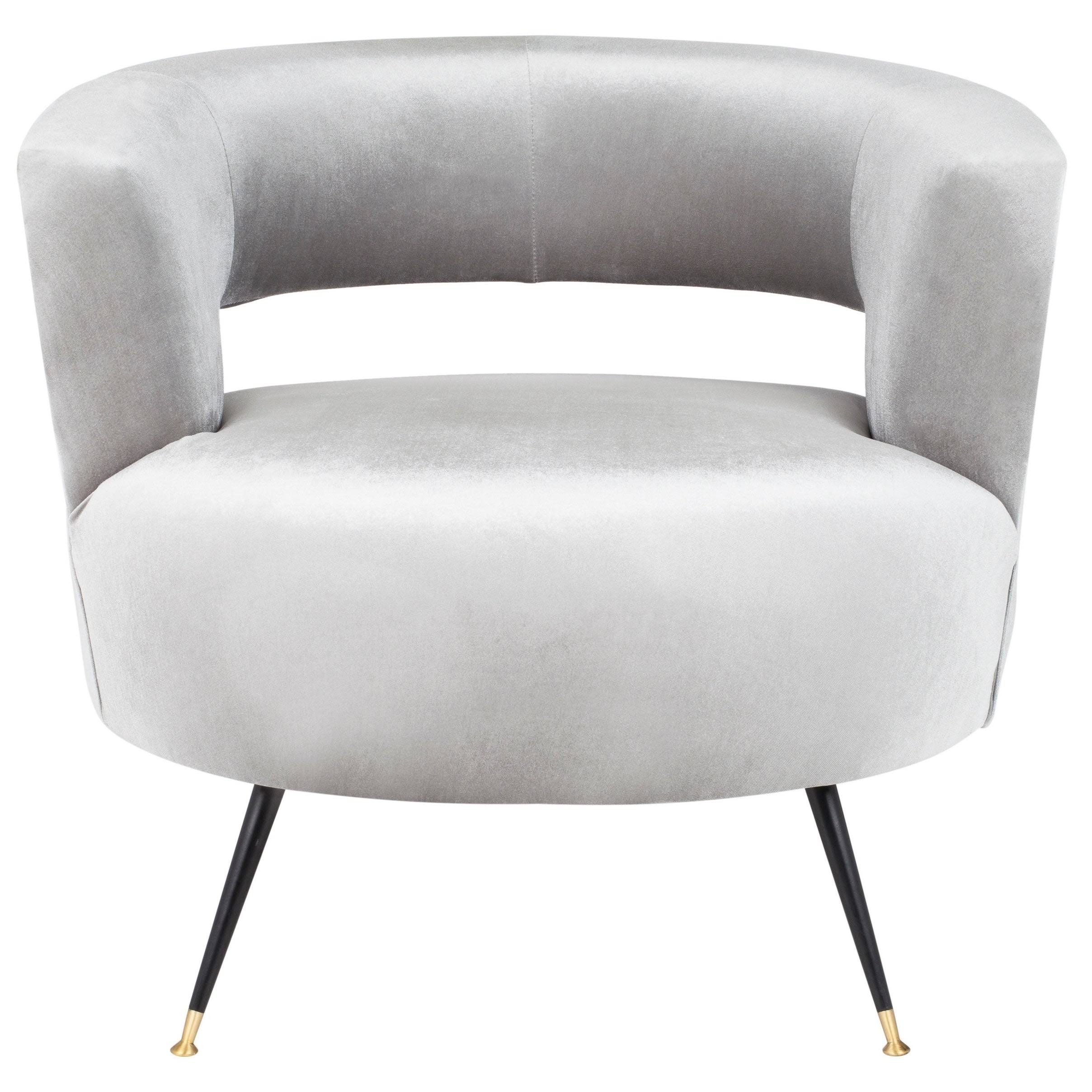 Light Grey Velvet Accent Chair W256668