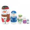 5 Pcs Wooden Handmade Matryoshka Nesting Dolls Stacking Doll Set K8022