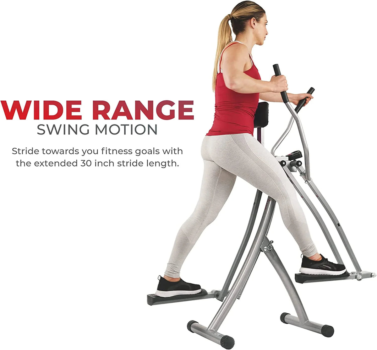 Elliptical Machine Glider with LCD Monitor, 220 LB Max Weight, 30 Inch Stride D38820