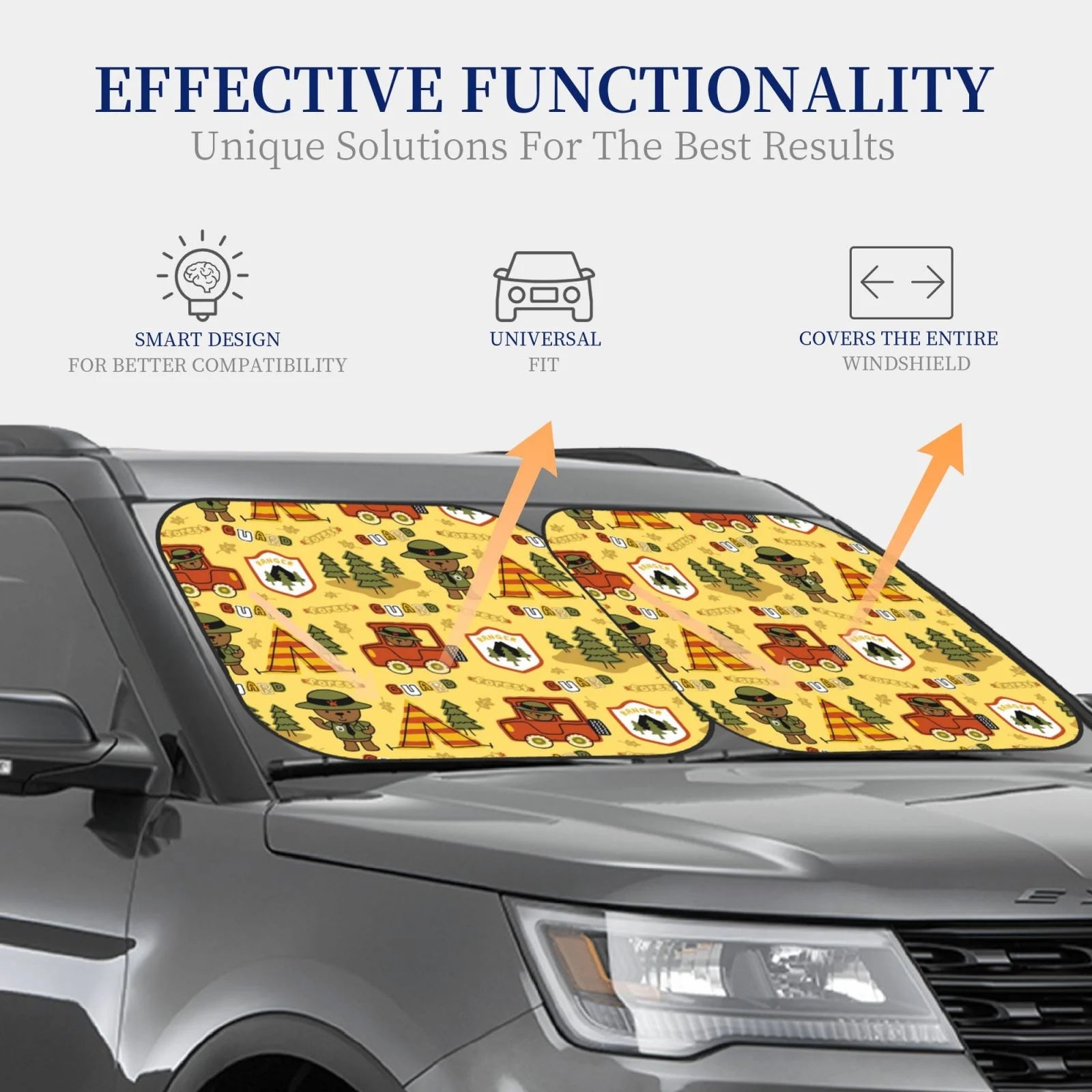 Foldable Car Sun Shade for Front Window G558