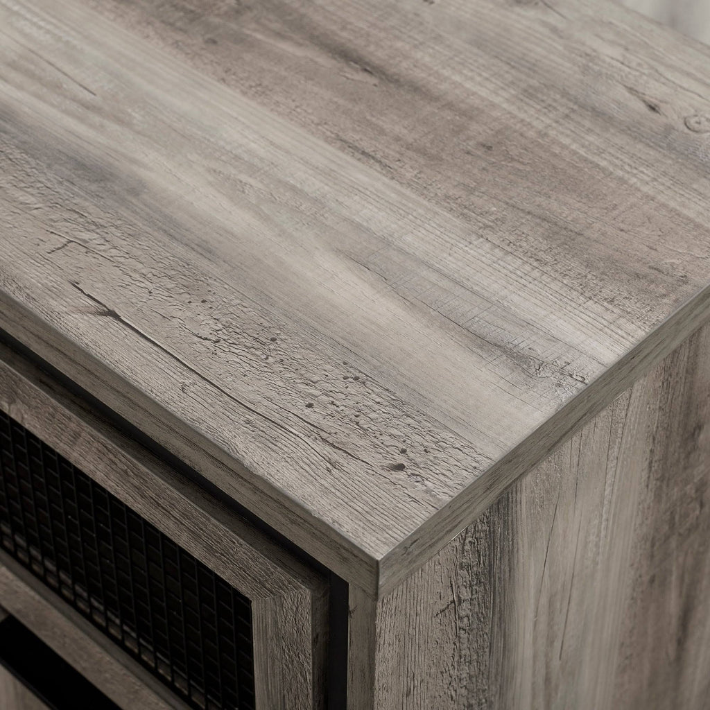 Grey Wash 2-Door Accent Cabinet X502
