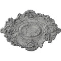 Hand-Painted Ultra Pure White Crackle Ceiling Medallion B342565