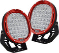 2PCS 96W Round Red LED Spot Driving Work Light 9 Inch E330840