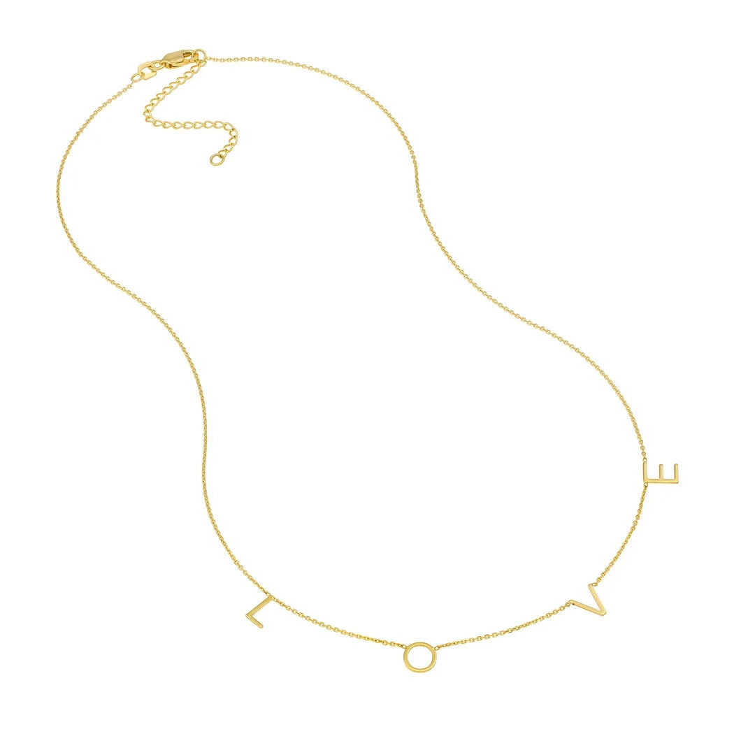 14k Yellow Gold Adjustable Necklace 18 Inch U219