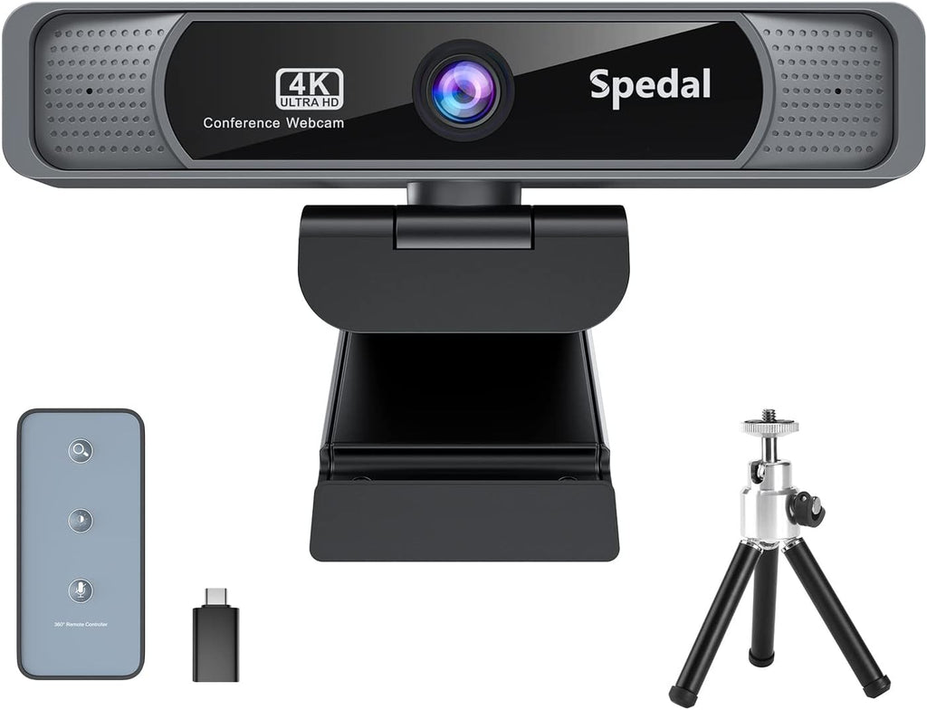 4K Webcam with Dual Microphones, 120° Wide Angle Zoomable Web Camera L900
