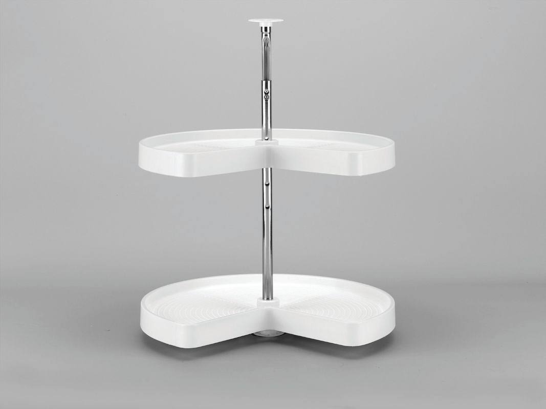 24x22 Almond Polymer Kidney Lazy Susan 2-Shelf J479