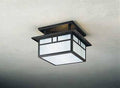 Two-Light Semi-Flush Mount Light Pewter Almond Mica T519895