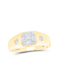 10kt Yellow Gold Mens Baguette Diamond Band Ring 3/8 Cttw U69676