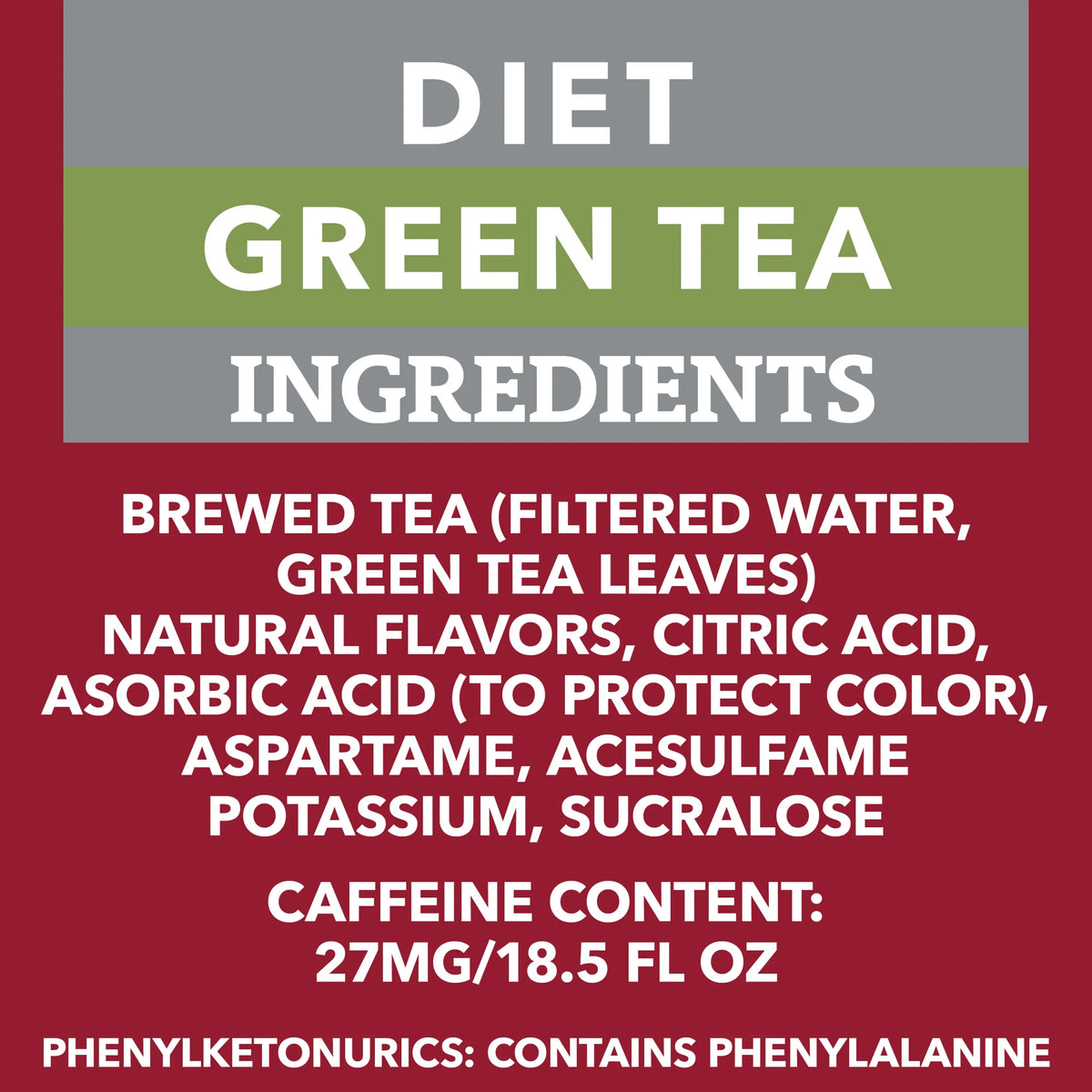 Green Tea 18.5 fl oz 12 Count C2408