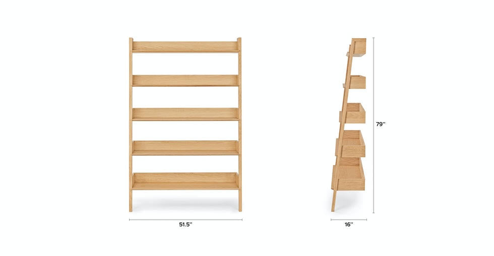 Solid Wood Oak Bookcase Z88596