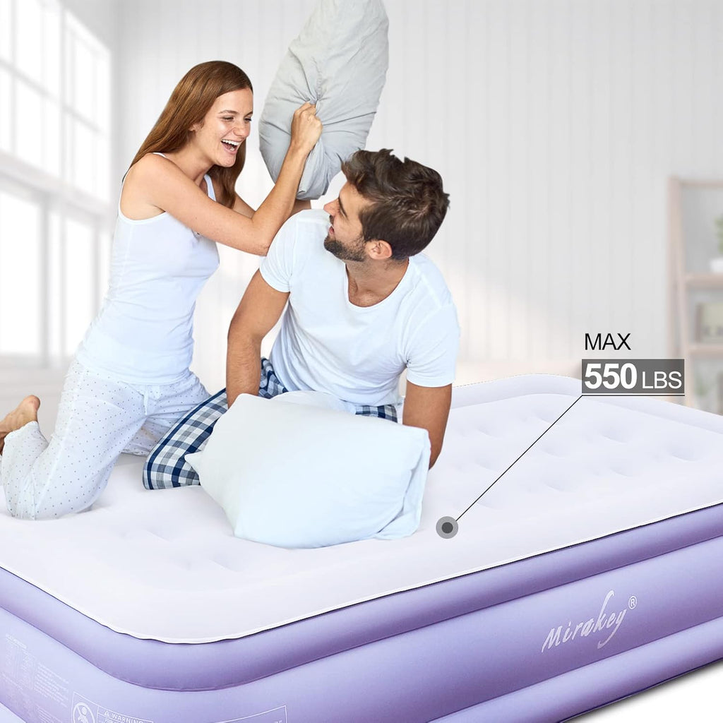 Light Blue Twin Air Mattress with Built in Pump, Pack of 2 J747