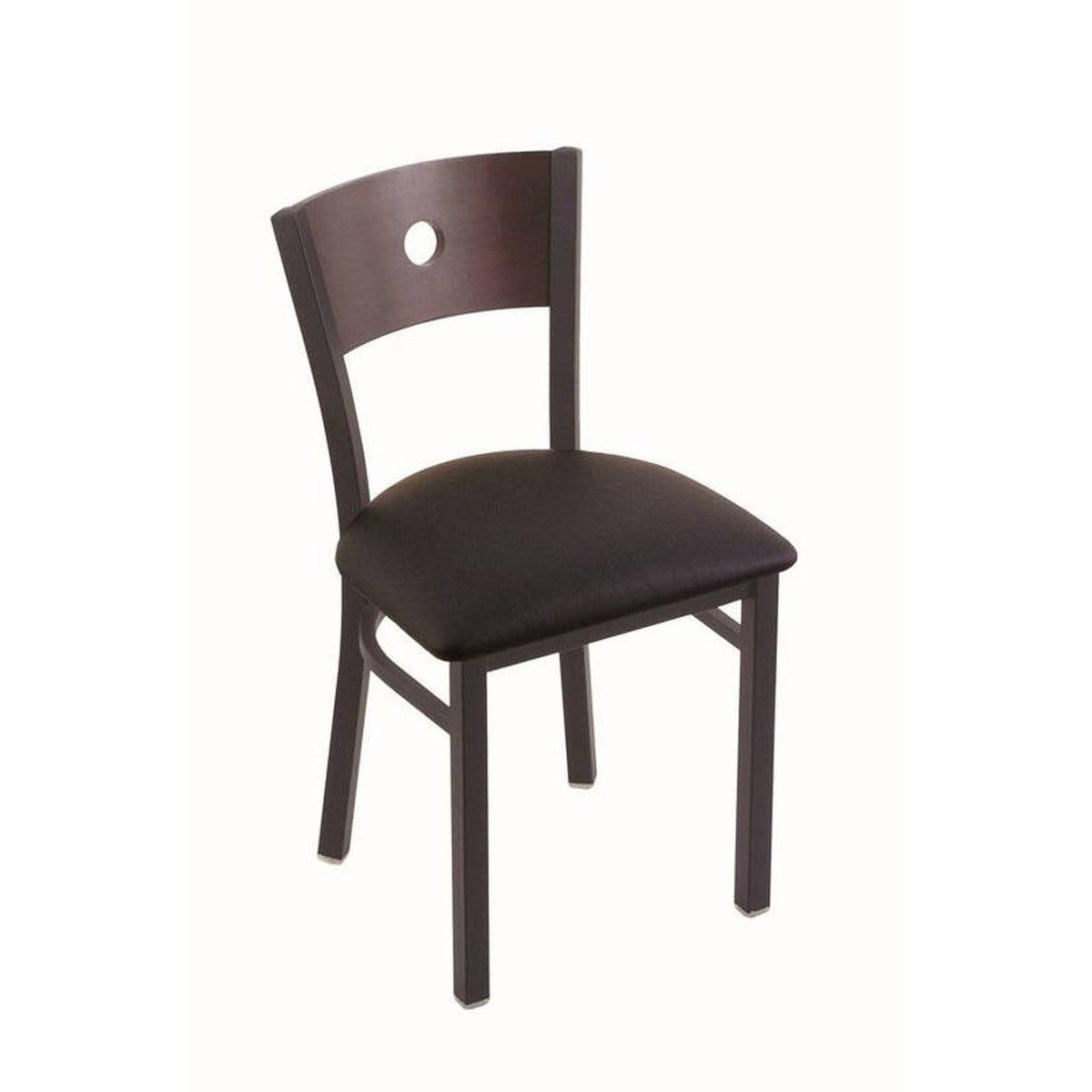 Black Wrinkle Finish Vinyl Seat Chair S2437