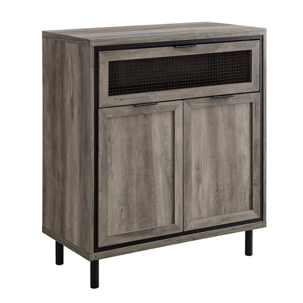 Grey Wash 2-Door Accent Cabinet X502