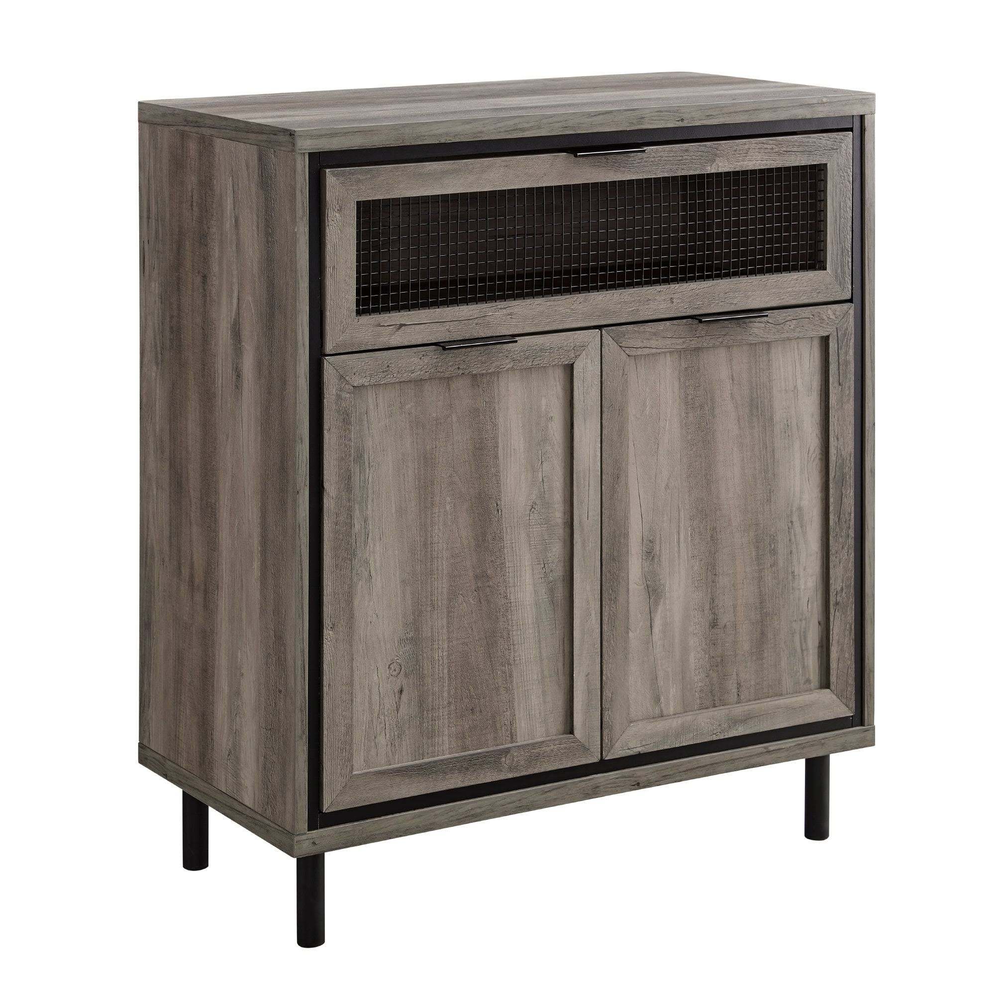 Grey Wash 2-Door Accent Cabinet X502