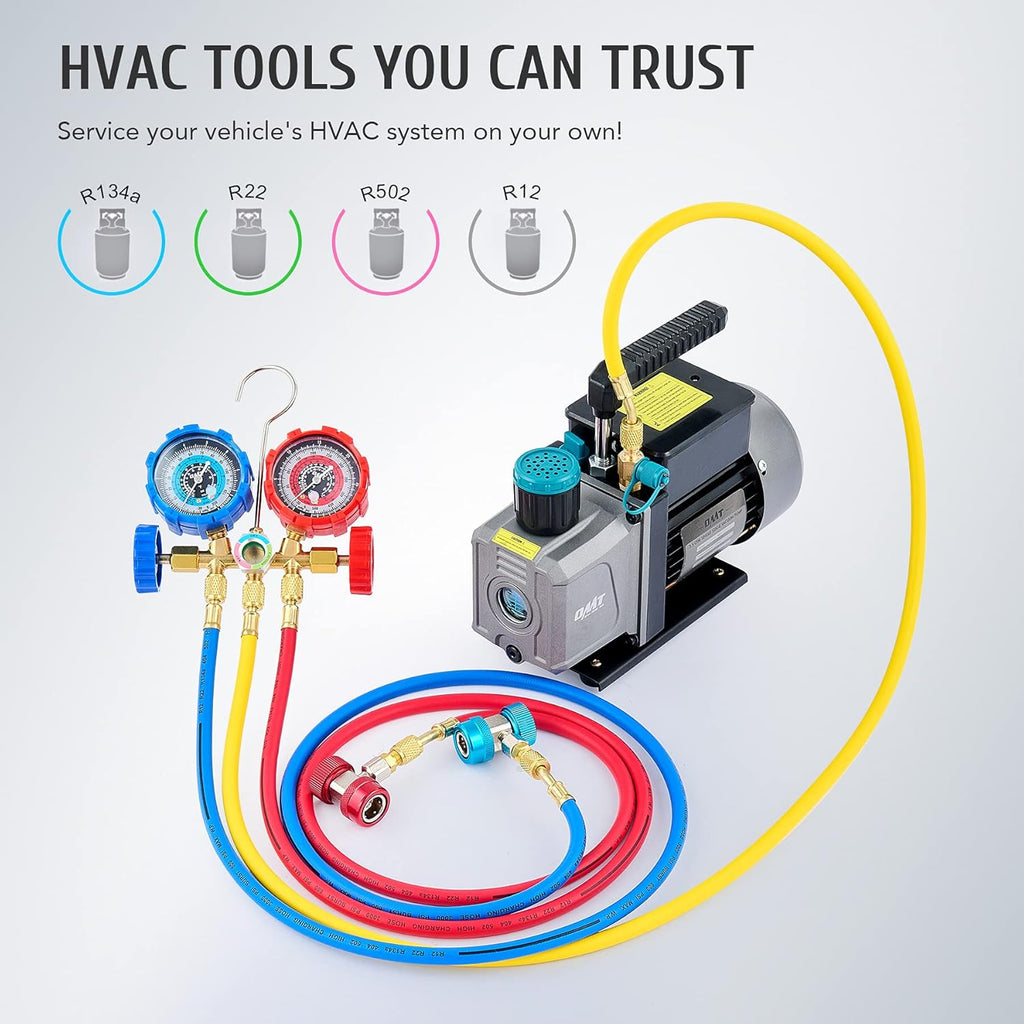 3 Way AC Gauges with 3.5cfm Vacuum Pump M399660