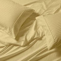Gold Cotton Blend 3PC Twin Extra Long XL Bed Sheets Set D4510